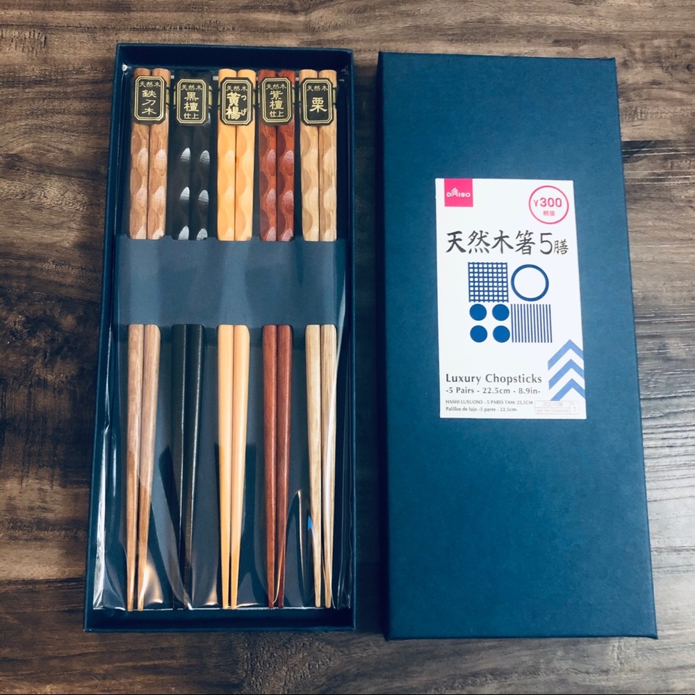 New Elegant Boxed Gift 5 Pairs Chopsticks Set